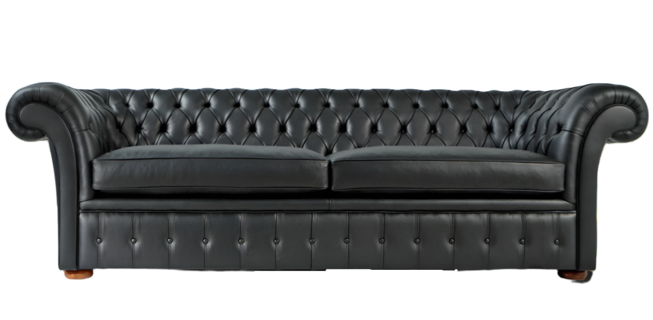 Elegantes Chesterfield-Design in edlem Leder