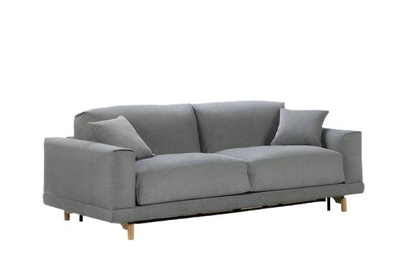 Modernes Schlafsofa Cleo in stilvollem Design, umgewandelt in ein Bett.