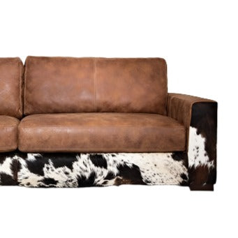 Schlafsofas in Leder und Kunstleder – Kuhfell-Druck und Trevira Stoff